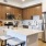 a kitchen with a large island